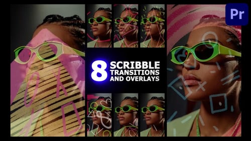 Scribble Vertical Transitions And Overlays | Premiere Pro MOGRT