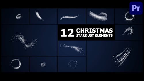 Christmas Stardust Elements | Premiere Pro MOGRT