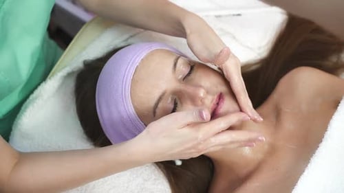 Relaxing Facial Massage at a Day Spa