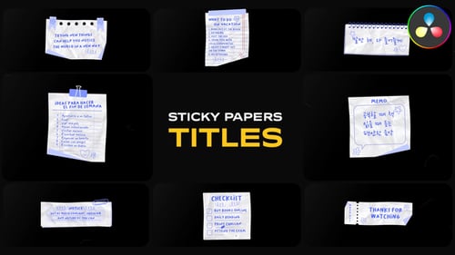 Títulos de Sticky Papers para DaVinci Resolve