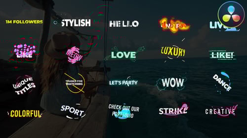 Lyric Titles Pack for DaVinci Resolve