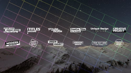 Dynamic Glitch Typography Title Animations