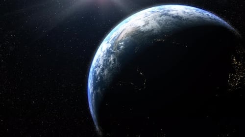 Cinematic Planet Earth Rotation Animation 02