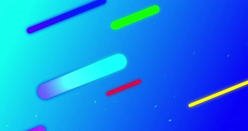 Dynamic Abstract Neon Shapes Looping Background
