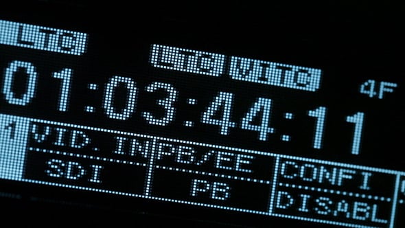 Laufender Timecode auf dem Videorekorder , Stock-Bildmaterial ...