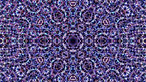 Vibrant Abstract Kaleidoscope Glowing Pattern Loop