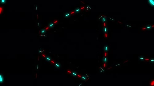 Futuristic Glowing Lines Network Loop Background