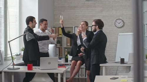 Drinking Champagne in the Office