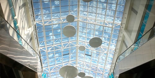 Glass Elevator In Supermarket