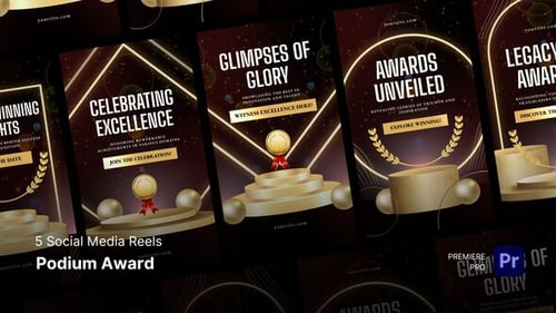 Social Media Reels: Plantillas Podium Award Premiere Pro