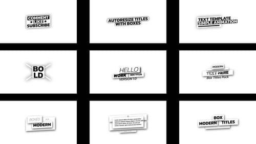 Modern Kinetic Boxed Text Titles Pack