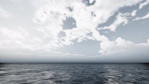 Morning Fog Over the Sea