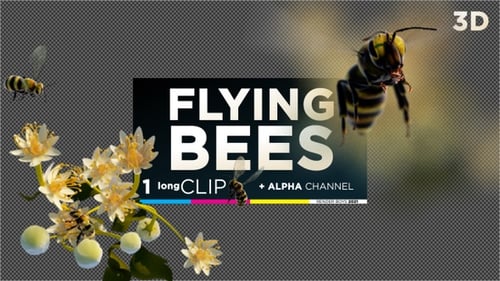 Fliegende Bienen bestäuben Blumen Linde