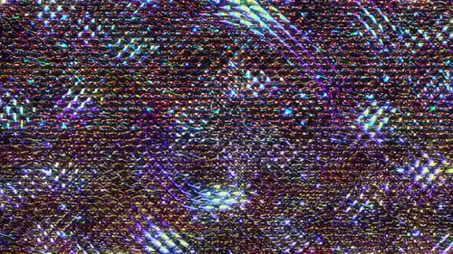 3D Abstract shining bright lines set dots wave, colorful, black background