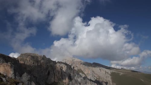 Time Lapse of Clouds Over Mountain Tops