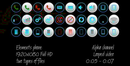 Animated Mobile Phone UI Icons Pack