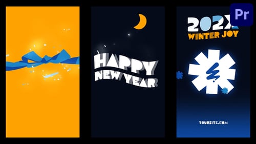 Vertical Holiday Logo Reveal with Festive Typography