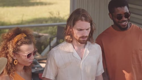 Diverse Friends at Barbecue Party