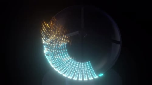 Futuristic Digital Satellite Dish Data Transmission Animation