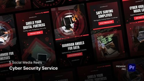 Social Media Reels - Cyber Security Service Premiere Pro Templates