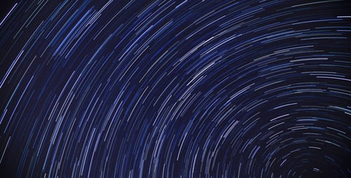 Abstract Starfield Animation with Rotating Light Streaks