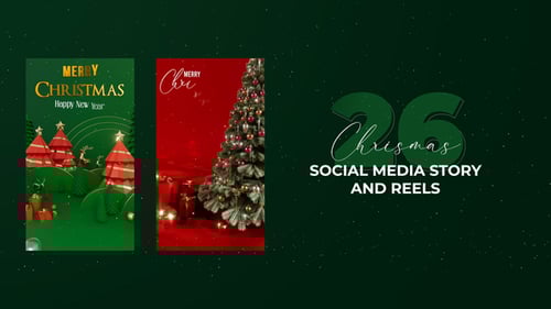 Festive Christmas Social Media Stories and Reels Template