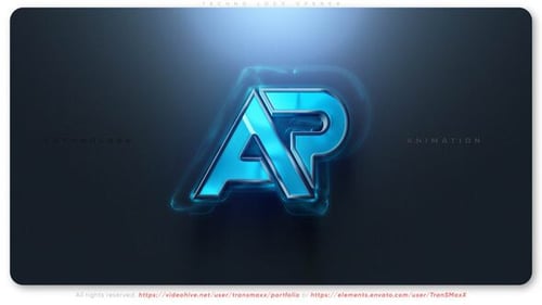 Futuristic Glitch Tech Logo Reveal