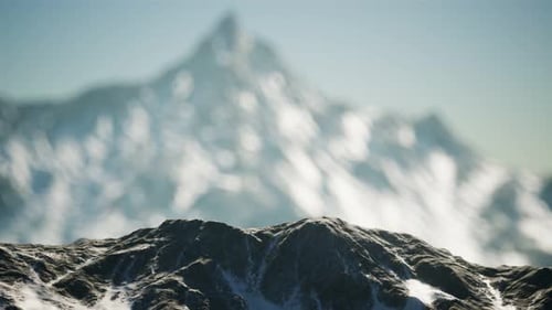 paisaje de invierno en montañas