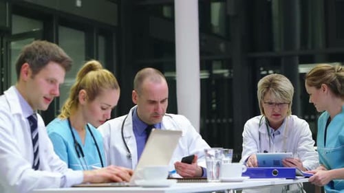Medical Team Meeting to Discuss Healthcare Matters