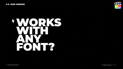 Bold Text Animation \ FCPX