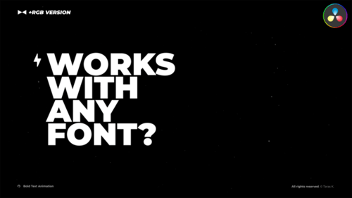 Bold Text Animation \ DR