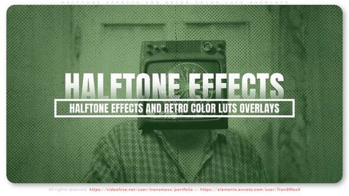 Halftone Effects and Retro Color LUTs Overlays