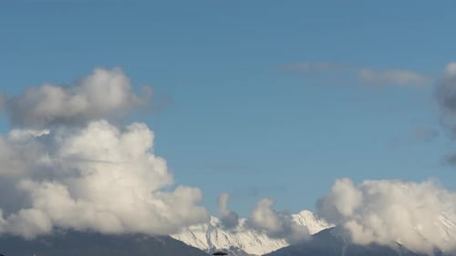 Beautiful White Clouds Swirl Time Lapse