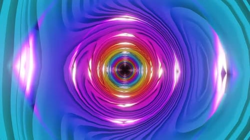 Vj Loop Tunnel Abstract Iridescence Of Colors 02