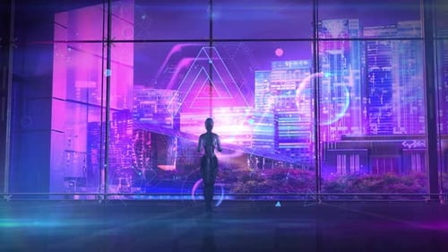 Der Roboter arbeitet mit dem Datenhologramm HD