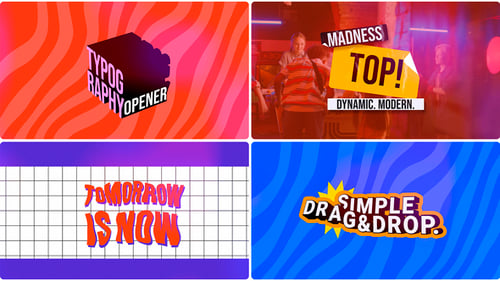 Dynamic Colorful Typography Motion Graphics Pack