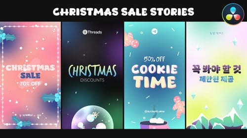 Christmas Sale Stories for DaVinci Resolve