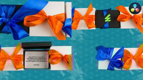 Animated Christmas Gift Box Logo Reveal Opener