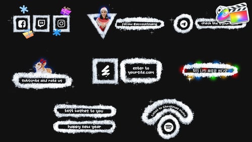 Tercios inferiores de las redes sociales de Stop Motion Snow | FCPX