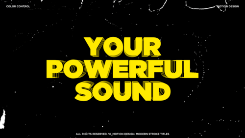 Dynamic Glitch Stroke Animated Text Titles