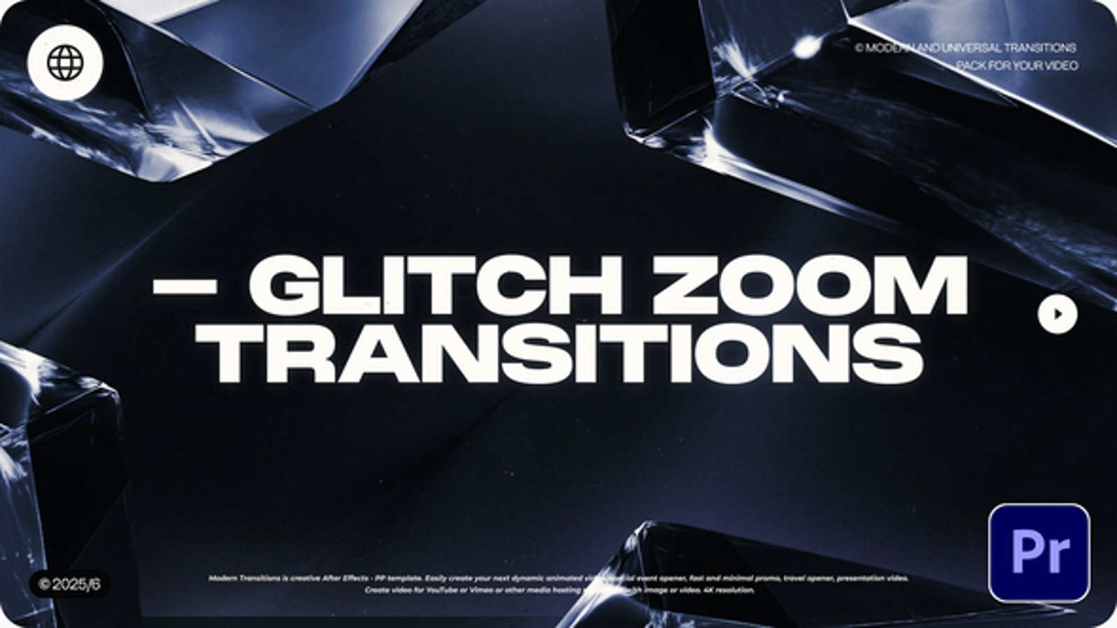 Dynamic Glitch Zoom Transitions Pack for Video Editing, Elements ft ...