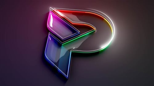 Colorful Gradient Glowing Lines Logo Reveal Opener