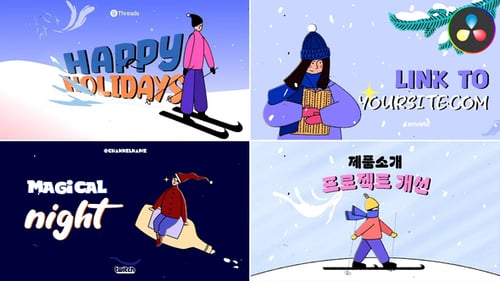 Xmas Characters Scenes | DaVinci Resolve