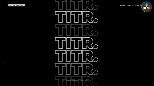 Bold Text Titles \ DR