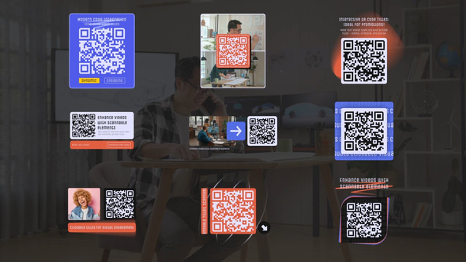 Interactive QR Code Design, Titles ft. animation & barcode - Envato