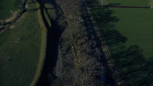 Countryside Road Drone Aerial Lake District