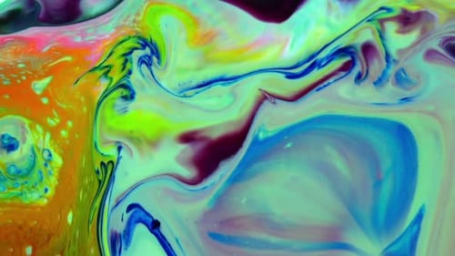 Colorful Abstract Paint Swirls Background