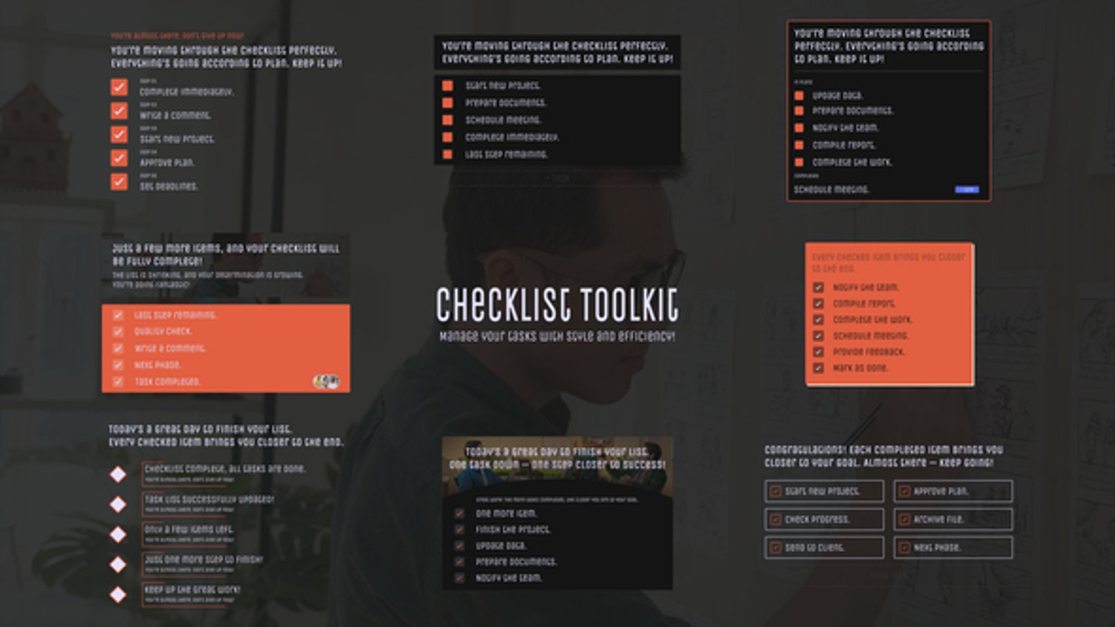 Dynamic Corporate Checklist for Task and Project Management, Elements ...