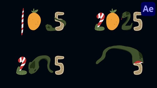 Animación de serpiente de feliz Navidad | After Effects