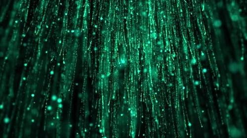 fondo de lluvia de partículas verdes